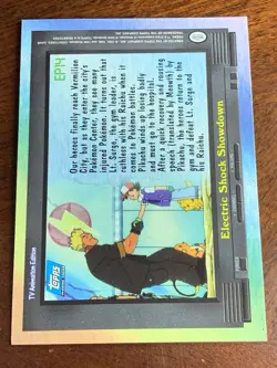 2000 Topps Pokemon TV #EP14 Electric Shock Showdown Silver Foil - Image 2