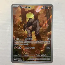 Pokemon: Terrakion Illustration Rare #135/086 SV White Flare 2025 TCG NM🔥 - Image 1
