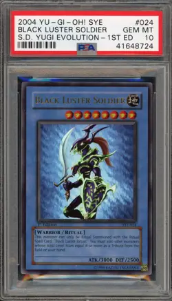 Yu-Gi-Oh! Black Luster Soldier Starter Deck Yugi Evo. 1st Edition SYE-024 PSA 10 - Image 1