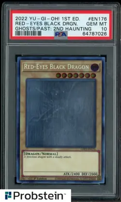2022 YU-GI-OH! GFP2 #EN176 RED-EYES BLACK DRGN. GHOSTS/PAST: 2ND HAUNTING PS A10 - Image 1