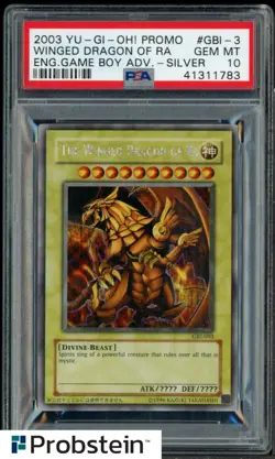 2003 YU-GI-OH! PROMO #003 WINGED DRAGON OF RA ENG.GAME BOY ADVANCE-SCR. PSA 10 - Image 1