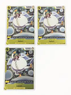 3x 2024 One Piece PRB-01 English Satori Holo OP05-105 - Image 1