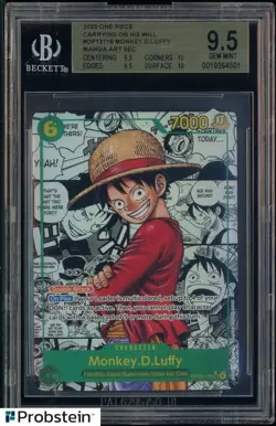 2025 One Piece Carrying On His Will OP13118 Monkey D. Luffy Manga BGS 9.5 - Image 1