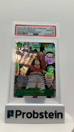 2026 One Piece OP14-EB04 EN Manga Alternate Art #119 Dracule Mihawk PSA 10 - Image 2