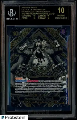 One Piece CCG Marshall D Teach 3rd Ann. Special Gold OP09-093 BGS 10 BLACK LABEL - Image 1