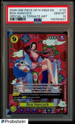 2026 ONE PIECE OP14-EB04-THE AZURE SEA'S SEVEN #112 Boa Hancock PSA 10 GEM MINT - Image 1