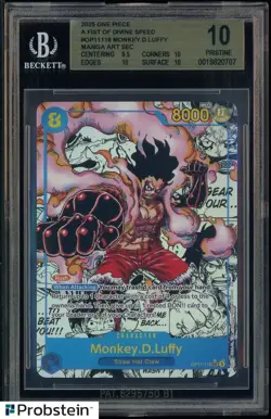 2025 One Piece Fist of Divine Speed OP11 #118 Monkey D. Luffy Manga SEC BGS 10 - Image 1