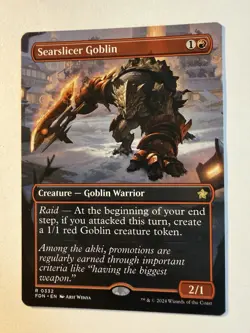 Searslicer Goblin (NM) Borderless #332 Foundations FDN Magic card MTG - Image 1