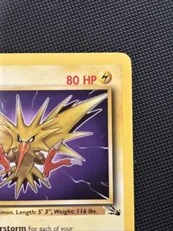 Zapdos 30/62 Rare WOTC Pokemon Card Non-Holo Fossil *NM* Condition!!! - Image 3
