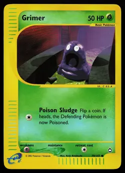 Grimer 79/147 Common Reverse Holo Aquapolis Pokemon Card - Image 1