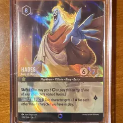 Disney Hades - King of Olympus Enchanted Foil Lorcana Card 205/204 - Image 1