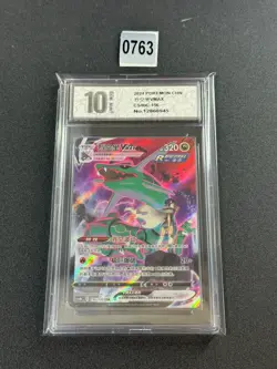 Pokemon PTCG S-Chinese Card Rayquaza VMAX CS4bC-156 Full Art Holo Sword&Grade 10 - Image 1