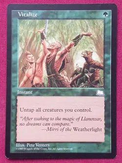 Magic The Gathering WEATHERLIGHT VITALIZE green card MTG - Image 1