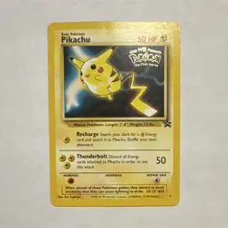 Pokemon Pikachu Promo Basic 50 HP #4 Wizards 1999 Card Pokemon the first movie - Image 1