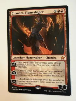 Chandra, Flameshaper #81 (NM) Foundations FDN Magic MTG - Image 1
