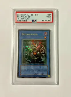 Relinquished Sdp-001 1st edition Ultra Rare 2003 Pegasus Yugioh Psa 9 fast ship - Image 1