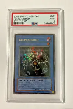 Relinquished Sdp-001 1st edition Ultra Rare 2003 Pegasus Yugioh Psa 9 fast ship - Image 2