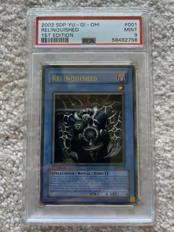 2003 Yugioh Relinquished SDP-001 1st Edition Pegasus PSA MINT - Image 1