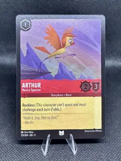 Disney Lorcana TCG Arthur Novice Sparrow 121/204 Shimmering Skies Cold Foil - Image 1