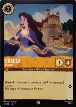 22/204 URSULA VANESSA EN9 COMMON DISNEY LORCANA CARD - Image 1
