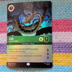 Disney Lorcana TCG Kaa Secretive Snake 212/204 Epic Rare Whispers On The Well NM - Image 1