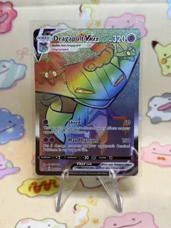 Pokemon TCG Dragapult VMAX Rebel Clash Holo Card 197/192 Secret Rare Near Mint - Image 1
