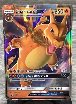 Pokemon Card Charizard GX SM211 Hidden Fates Black Star Promo Holo - Image 1