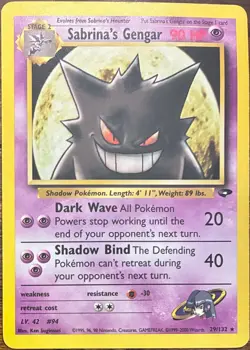 Sabrina's Gengar 29/132 Gym Challenge Lightly Played Rare Pokemon Card - Image 1