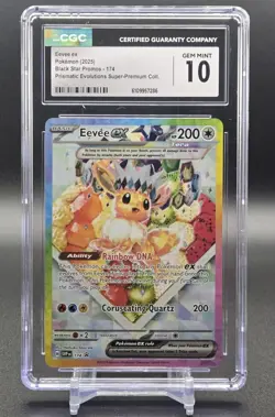 Eevee ex 174 Prismatic Evolutions Black Star Promos Cards Holo CGC Gem Mint 10 - Image 1