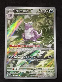 Pokemon TCG Nidoking Scarlet & Violet 151 Illustration Rare Card 174/165 - Image 1