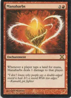 MTG: Tenth Edition: Manabarbs: Lightly Played Condition - Image 1