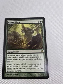 Wizards Primal Vigor Commander 2013 Enchantment Green Rare Regular 162 MTG - Image 1