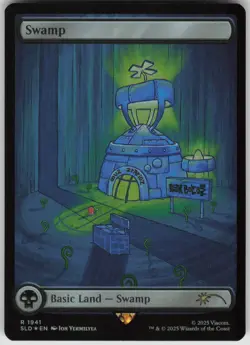 MTG Swamp Rainbow Foil NM Secret Lair Drop Series Magic 1941 - Image 1