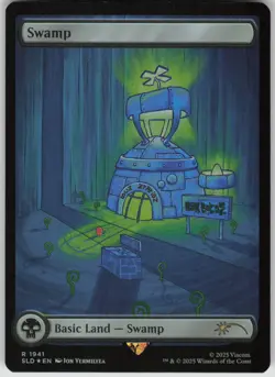 MTG Swamp Rainbow Foil NM Secret Lair Drop Series Magic 1941 - Image 1