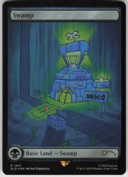 MTG Swamp Rainbow Foil NM Secret Lair Drop Series Magic 1941 - Image 1