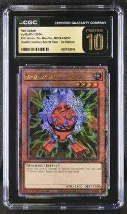 Red Gadget *CGC PRISTINE 10* MP24-EN012 *POP 1* Quarter Century Secret Rare - Image 1
