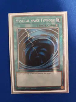 Yugioh Mystical Space Typhoon Platinum Secret Rare RA02-EN048 NM Euro - Image 1