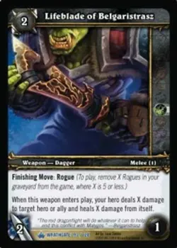 Lifeblade of Belgaristrasz - Wrathgate - World of Warcraft TCG - Image 1