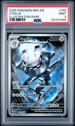 Steelix 150 Pokemon Mega Evolution Illustration Rare PSA 9 MINT Card - Image 1