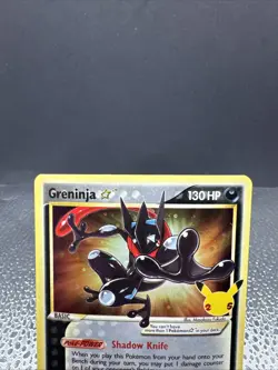 Pokemon Card Greninja Gold Star SWSH144 Celebrations Black Star Promo Near Mint - Image 3