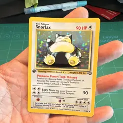 Pokemon Snorlax 1st Edition Holo Rare Jungle 11/64 English Card 1999 (LP) - Image 1