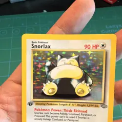 Pokemon Snorlax 1st Edition Holo Rare Jungle 11/64 English Card 1999 (LP) - Image 3