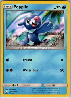 Popplio 39/149 (Water Web Holo) 039/149 Promo Miscellaneous Cards & Products LP - Image 1