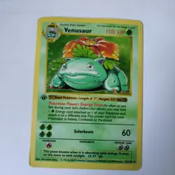 Pokemon Venusaur 15/102 Base Set Shadowless 1st Edition Holo Rare Card - Image 1