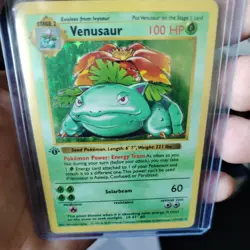Pokemon Venusaur 15/102 Base Set Shadowless 1st Edition Holo Rare Card - Image 3