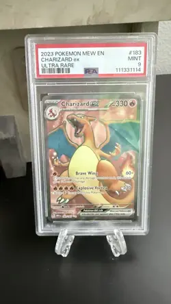 Pokemon TCG Charizard EX Full Art Holo Card Scarlet & Violet 151 PSA 9 - Image 1