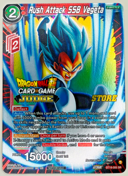 Rush Attack SSB Vegeta JUDGE STAMP Foil Dragon Ball Super Card Game | LP - Image 1