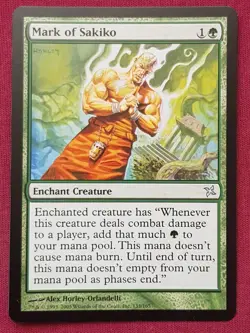 Magic The Gathering BETRAYERS OF KAMIGAWA MARK OF SAKIKO green card MTG - Image 1