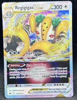 Pokemon TCG Regigigas VSTAR Crown Zenith Holo Ultra Rare Card 114/159 - Image 1