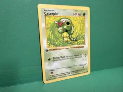 Pokemon Caterpie 1st Edition Base Set Shadowless Common Card 45/102 - Image 2